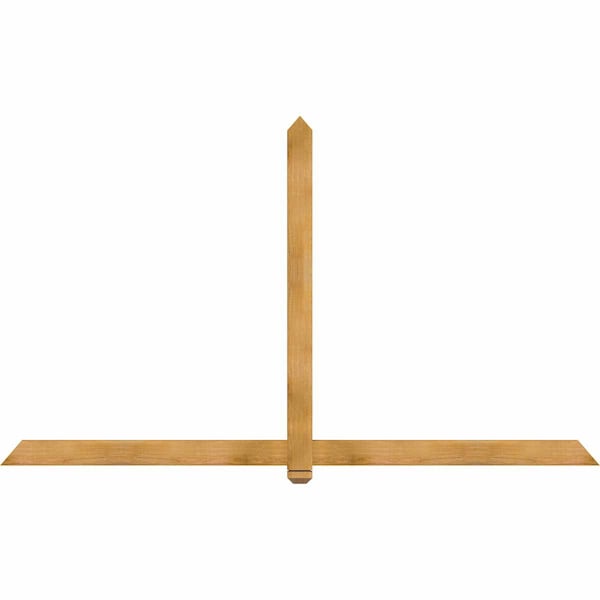 Ekena Millwork Eugene Rough Sawn Timber Gable Bracket, Western Red Cedar, 96"W x 56"H x 2"D x 4"F, 14/12 Pitch GBW096X56X0204EUG00RWR - main